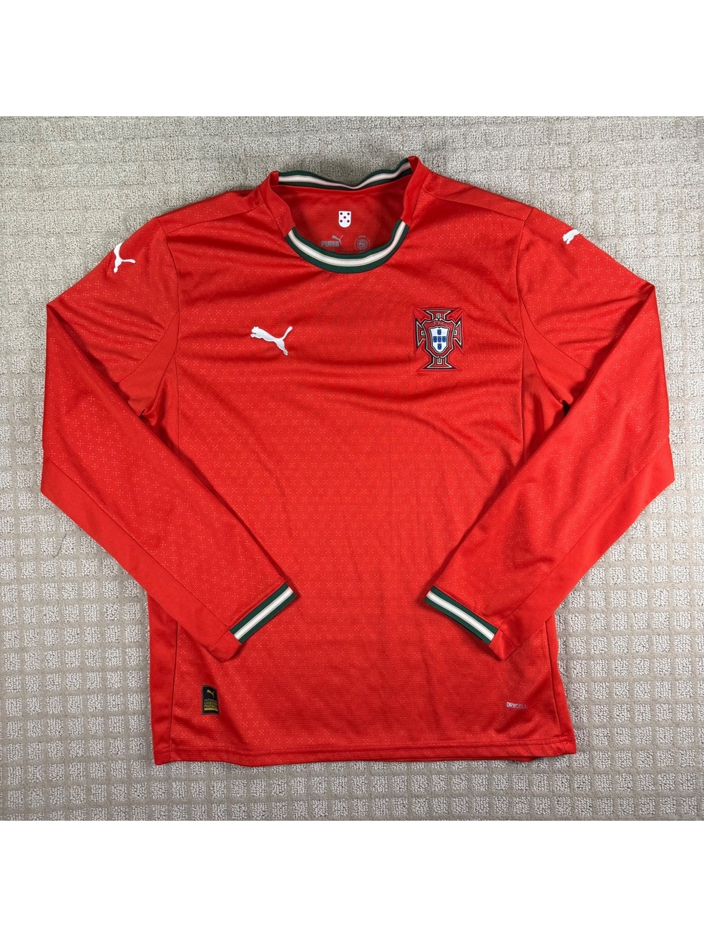 Puma 2025 Portugal Home Long Sleeve Soccer Jersey XL